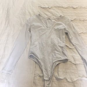 White long sleeve body suit